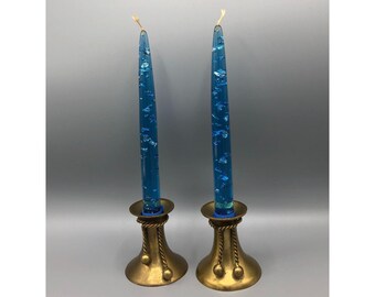 Beautiful sold brass Thomas Blakemore made in England tree candle holder tassel design
