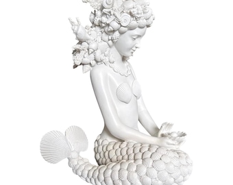 Venus Goddess of The Sea, Nermaid, Ceramic Large Statue, 15” tall