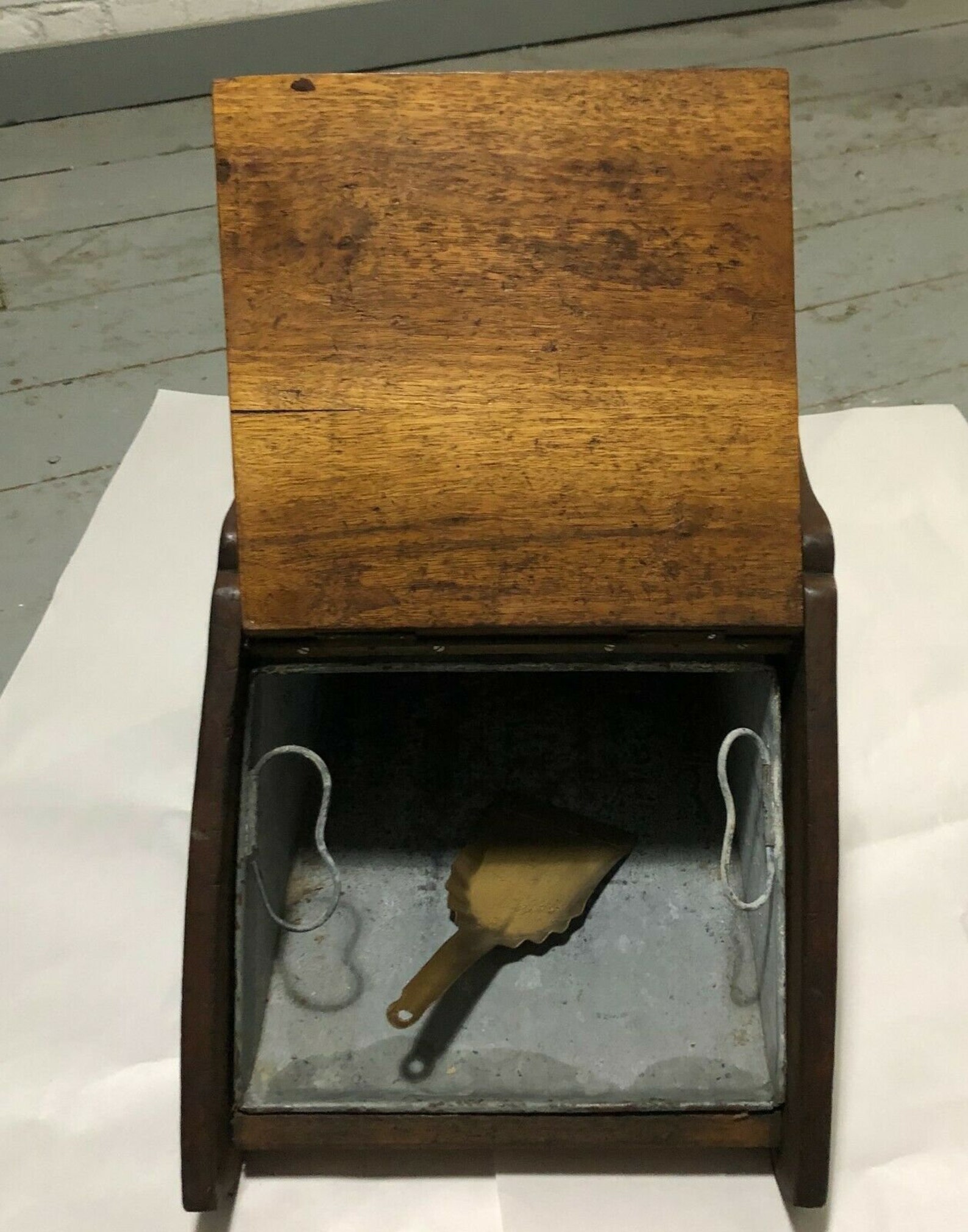 Antique Wood Coal Shuttle Fireplace Ash Box Hod Hearth Scuttle Etsy