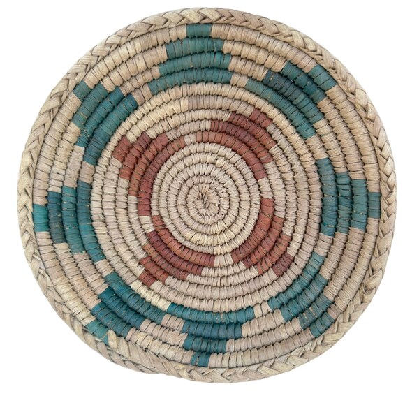 Southwestern Hand Woven Wedding Basket, small bowl, 6.5”