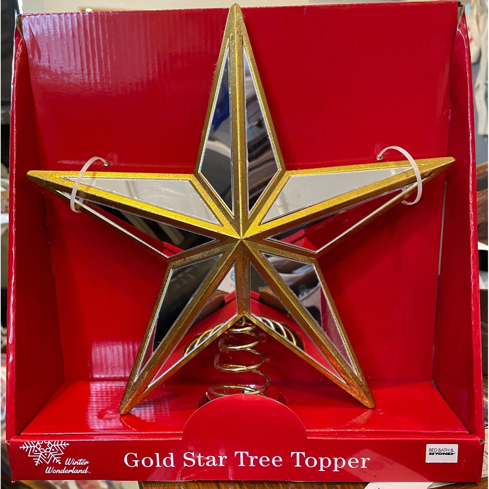 Gold Mirror Star Tree Topper Christmas Tree Topper Etsy