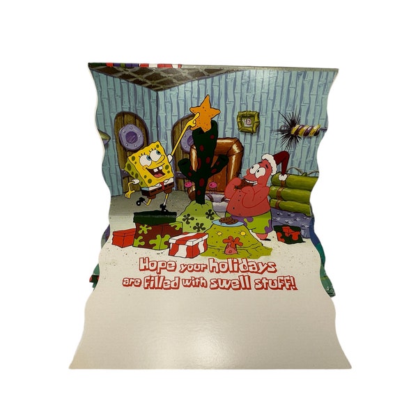 Spongebob Christmas Card Etsy