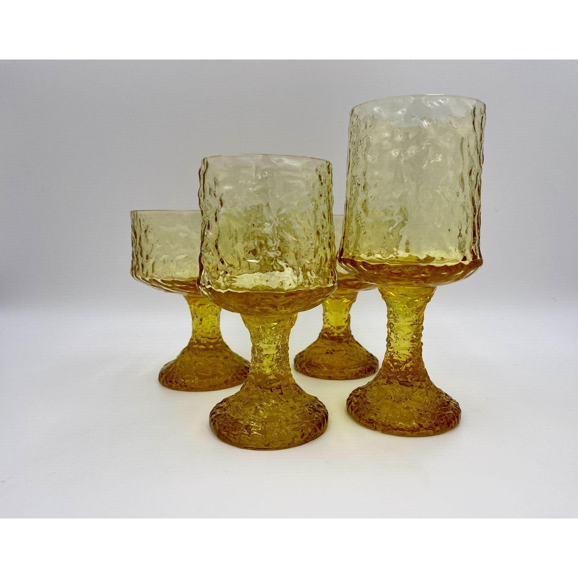 4 Lenox Crystal Impromptu Yellow Stemware Cocktail Glasses Etsy UK