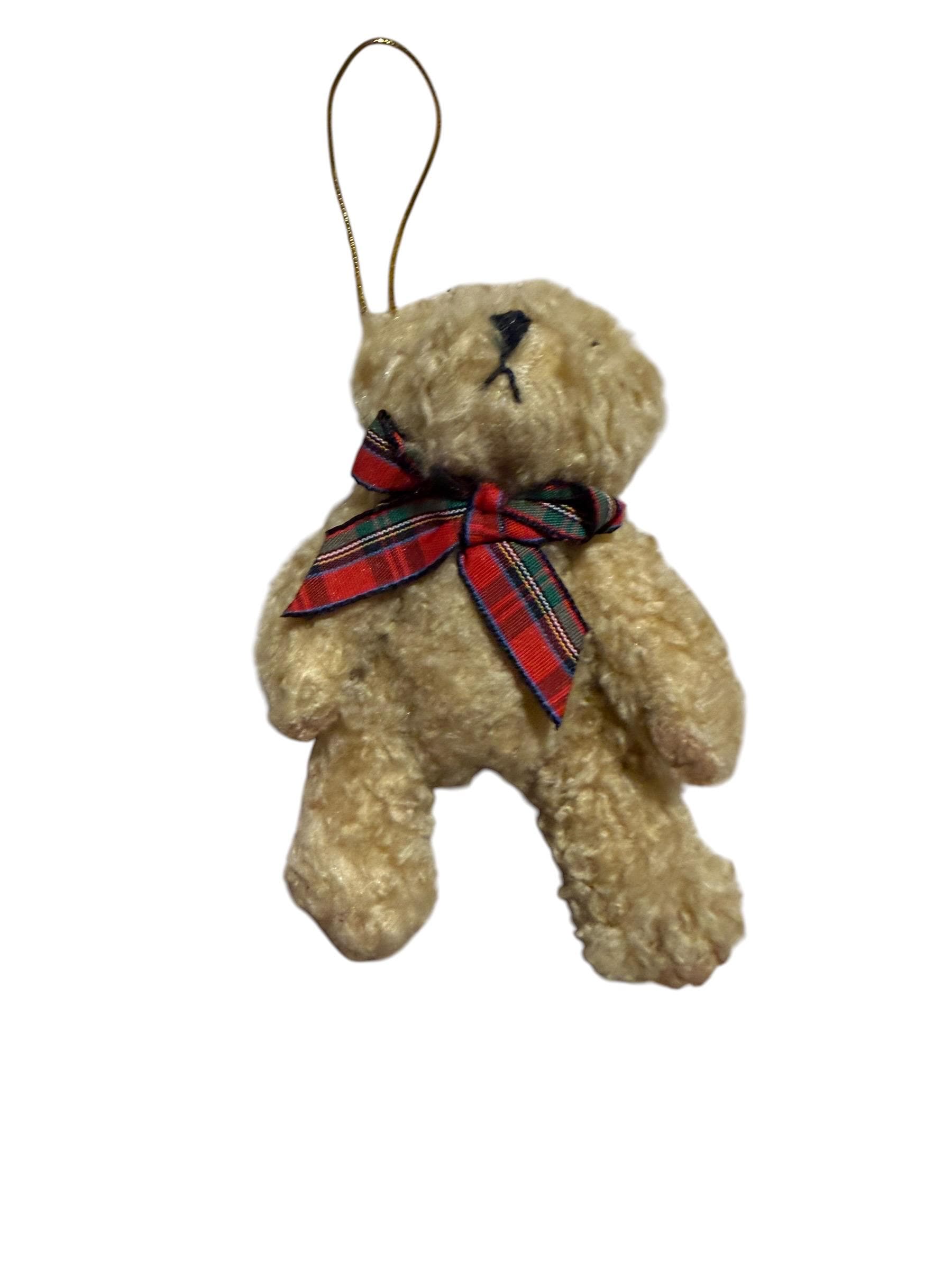 Vintage Teddy Bear Red Ribbon - Etsy