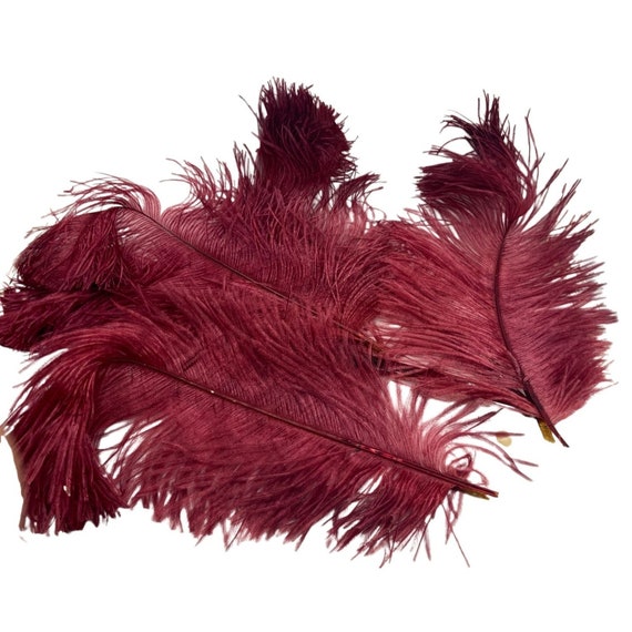 18 inch Marabou Feather Fan Scarlett, merlot, ruby