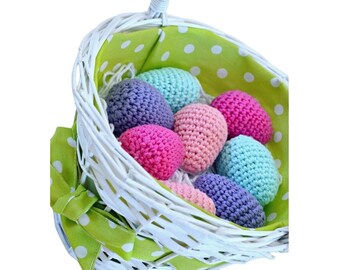 Set of 5 Hand knitted Eggs Easter Eggs