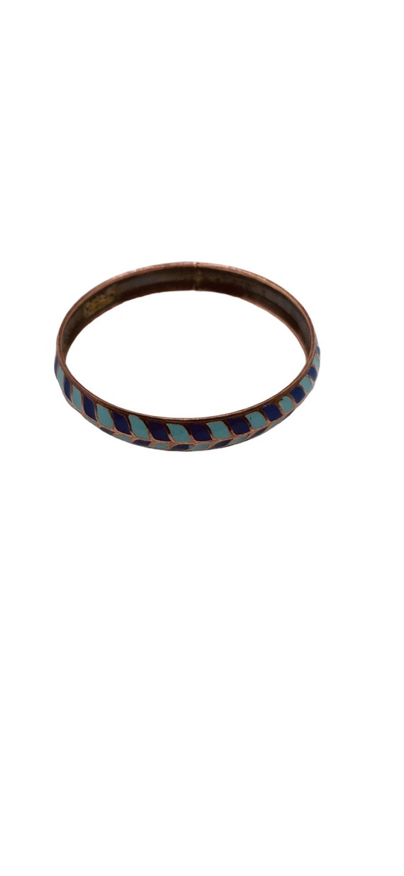 Vintage Copper Cloisonne Bangle