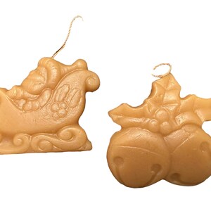 Wachs AHORN Sirup Jingle bells,Santa auf Schlitten Ornament, VIntage 6,5 cm