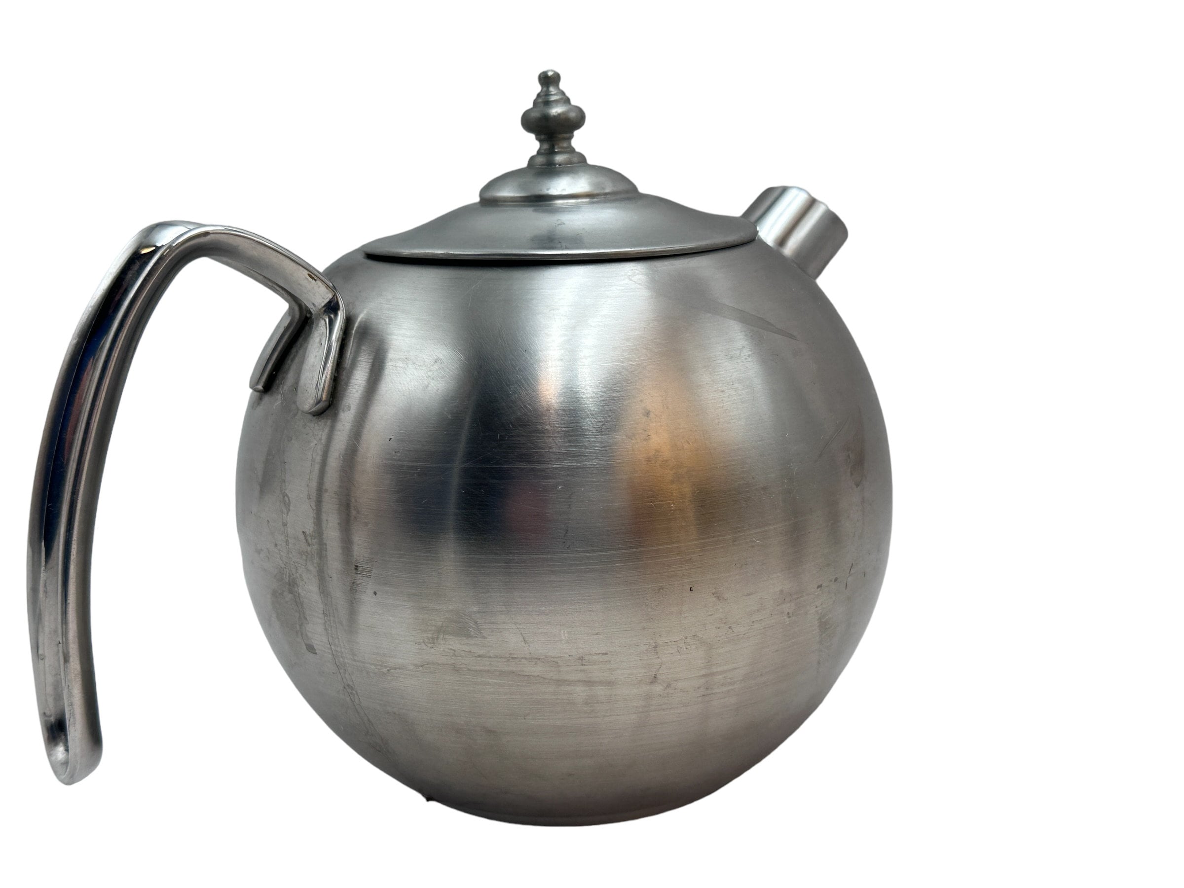 Service Ideas TT07SS Tea Time Round Teapot, 24 ounces, Stainless Steel,  Polished