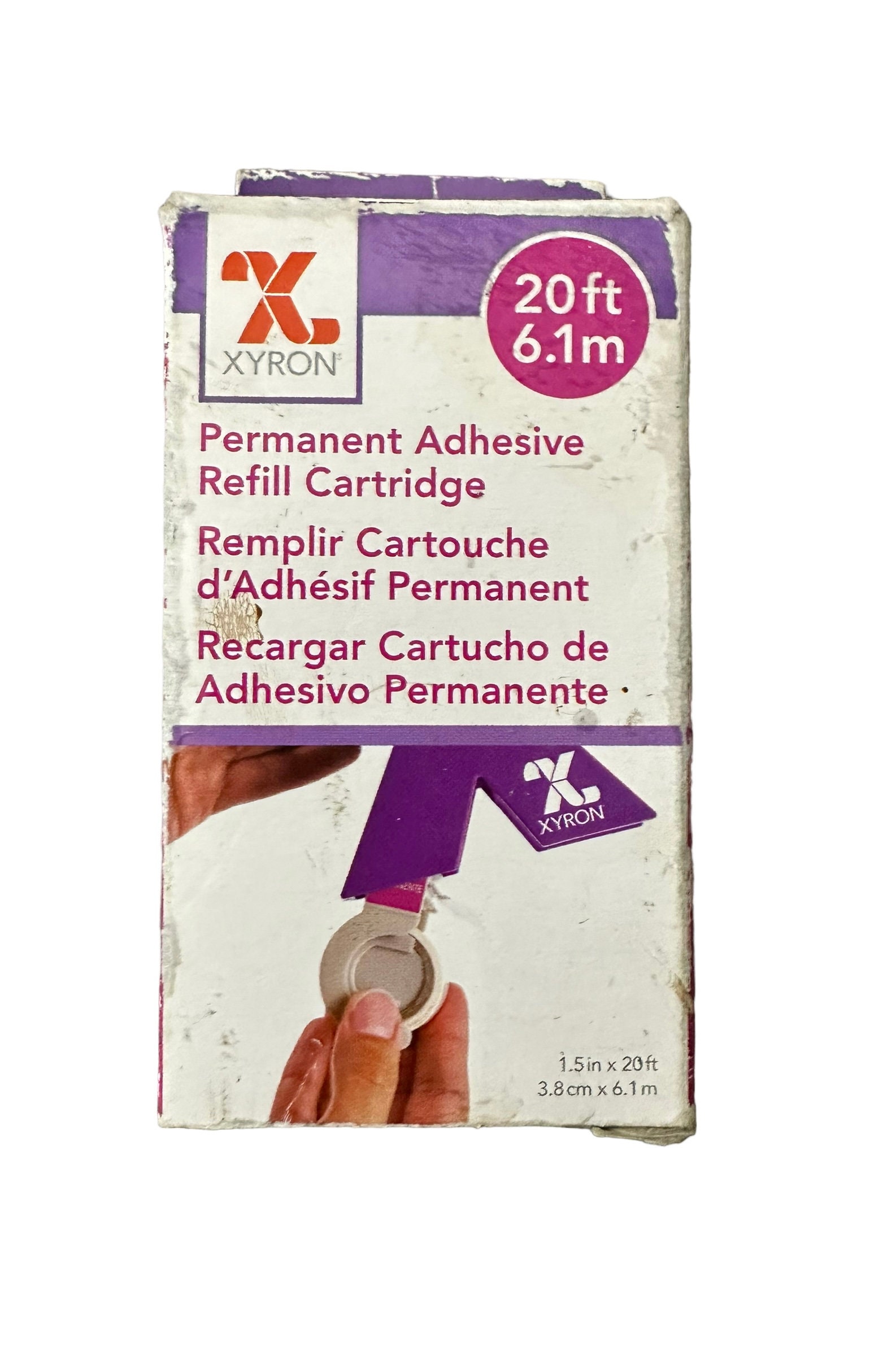 Xyron Permanent Adhesive Refill for X150 Sticker Maker, 1.5 x 20