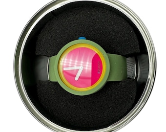 NEW Pink Green O clock Wrist Watch Read