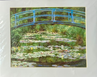 Monet Water Lilies, 1905 8x9" 11x14" matted, ready to frame, New