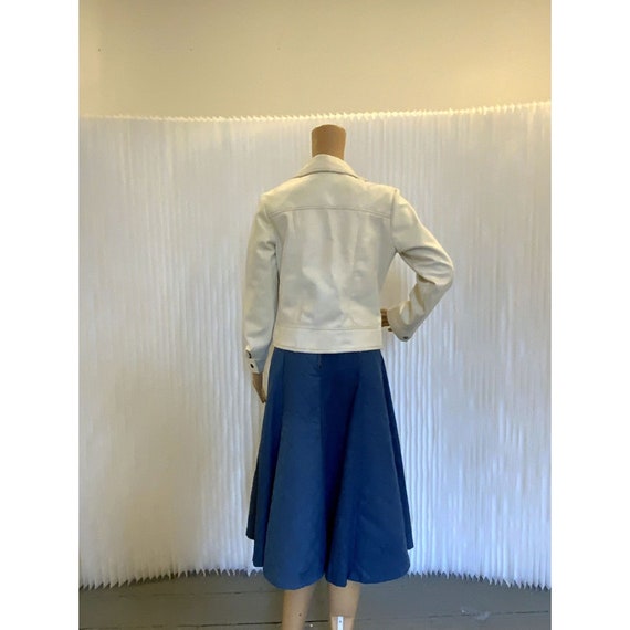 DINAHIDE VINTAGE WHITE Faux Leather 1960s Snap Up… - image 8
