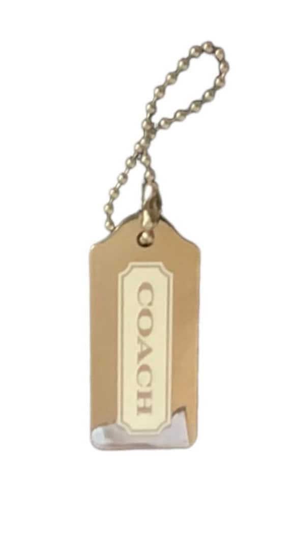 Silver Tone, Coach Metal Tag, with Ball Chain, 2 … - image 1