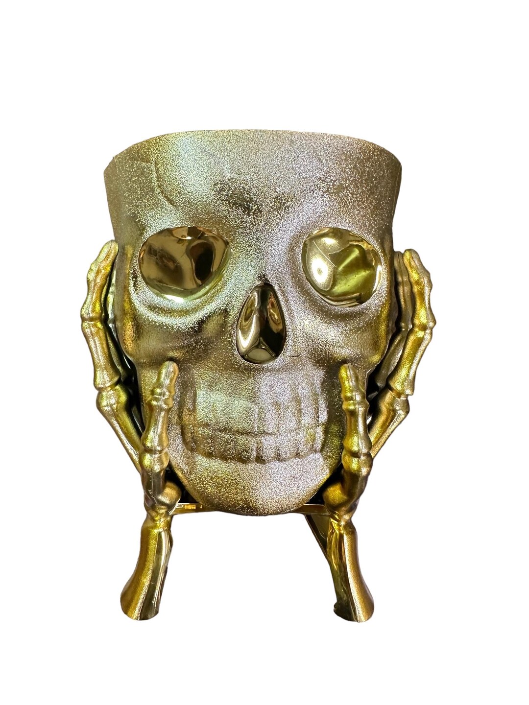 Vaso Teschio Decorativo Halloween - In Resina, Per Piante O Caramelle - 16.5x11.5x11 Cm - Foto 10