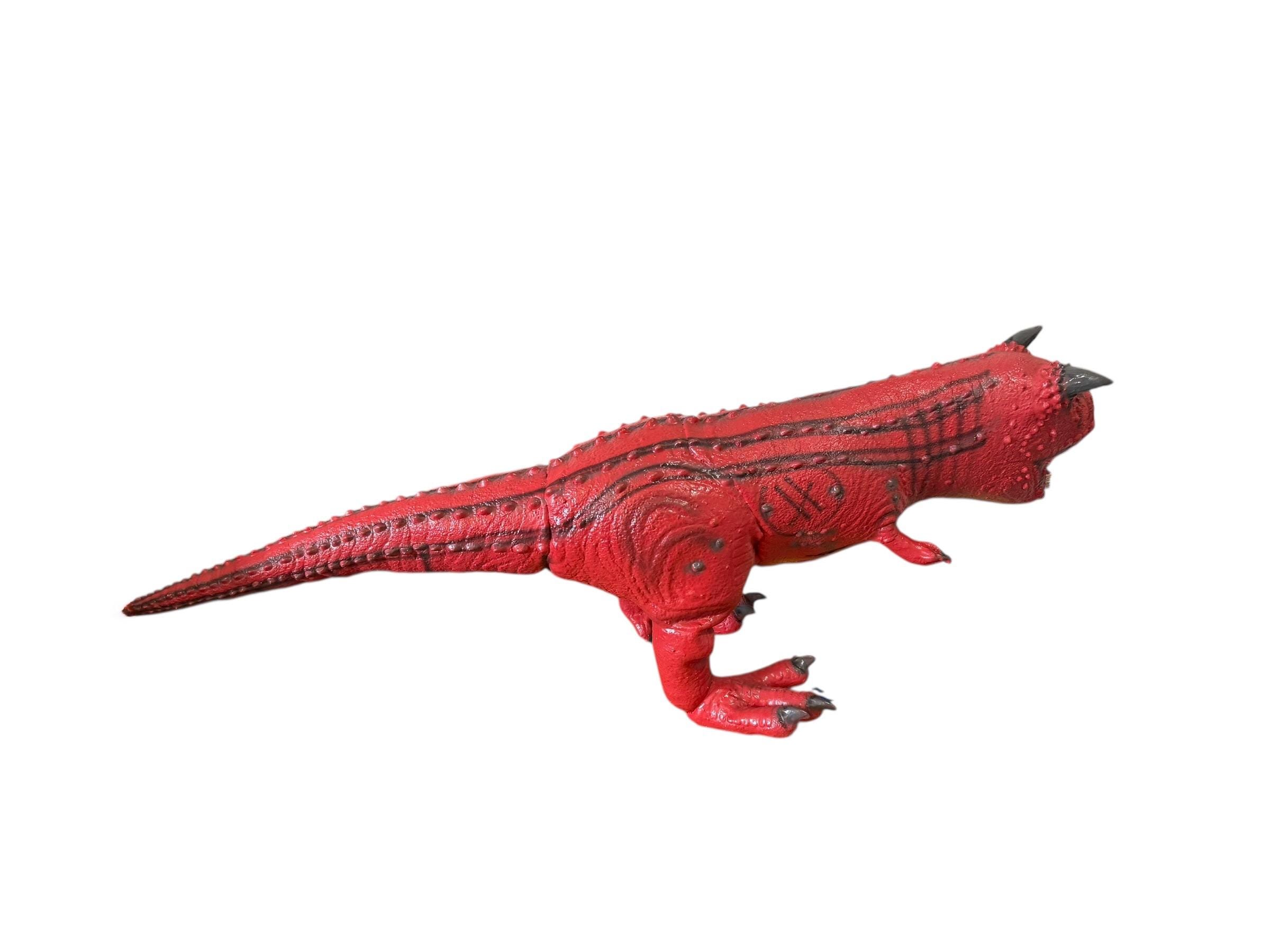 Disney Dinoland Rubber Latex Dinosaur Large Carnotaurus Red 36