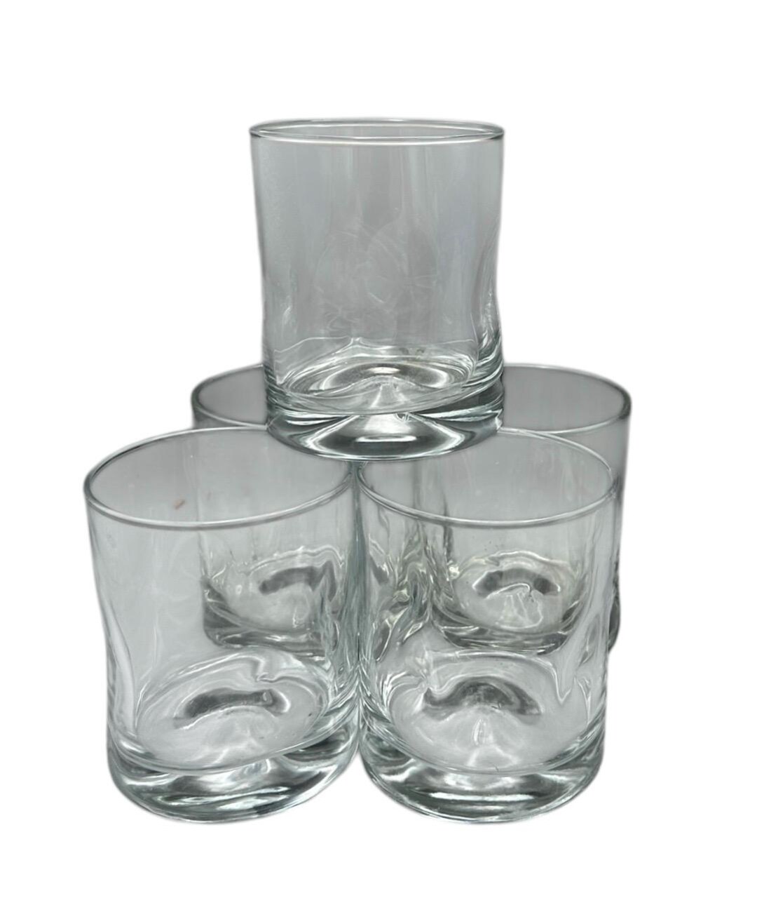 Vintage Libbey Impressions Rocks Glasses, Set of 5, Double Old Fashion ...