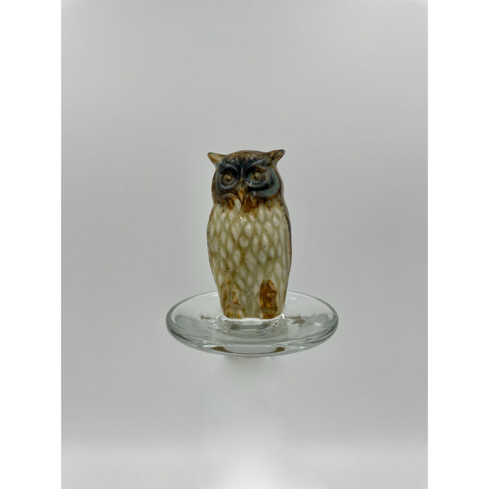 Small Ceramic Owl Figurine Vintage 2.5 Hand Painted - Etsy