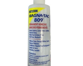 Colle adhésive permanente Beacon MAGNA-TAC 809, Séchage transparent, Big 8 FL Oz, Neuf, 3 pour 30,00 x Livraison gratuite