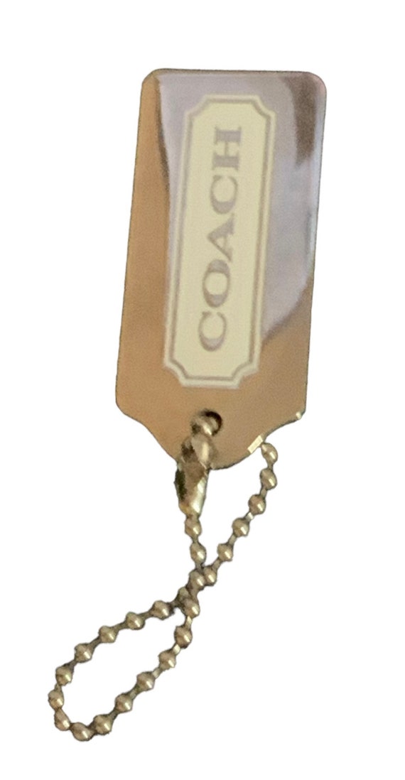 Silver Tone, Coach Metal Tag, with Ball Chain, 2 … - image 3