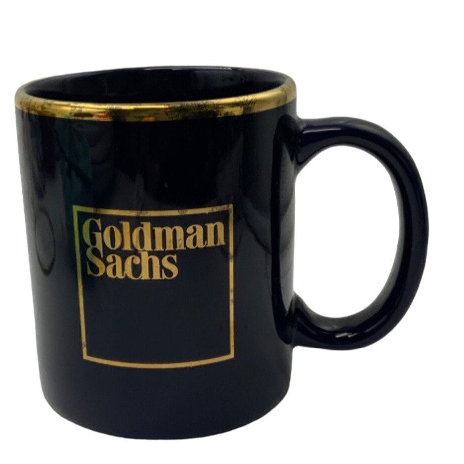 非売品　Goldman Sachsのロゴ入りカップ Goldman Sachs Mug Cobalt Blue, 18K Trim - Etsy