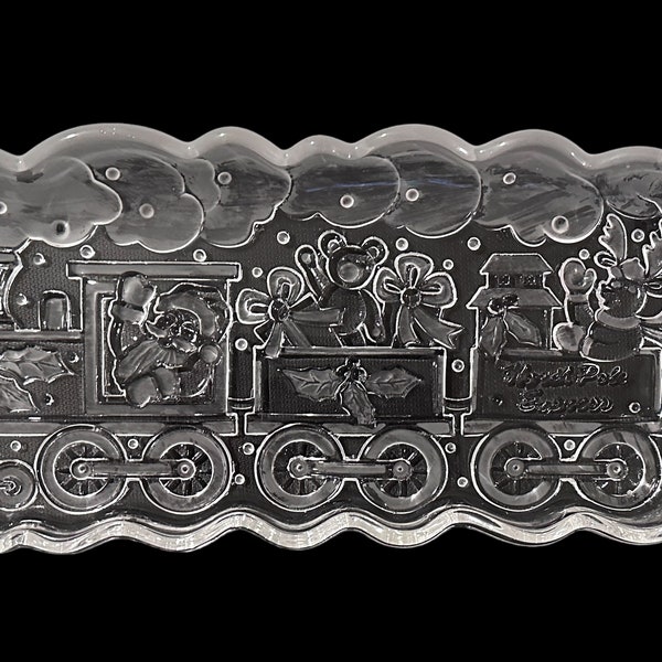 Gorham Crystal North Pole Express Serving Plate