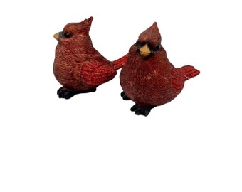 Cardinal figurines, Christmas Decor, New 4.5", Pair of cardinals