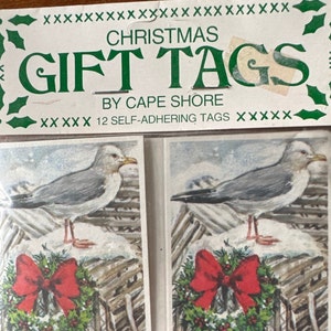 Cadeaukaartjes voor Cape Shore-vakantie Vintage zeemeeuwen, zelfklevend, New Old Stock, Made in USA