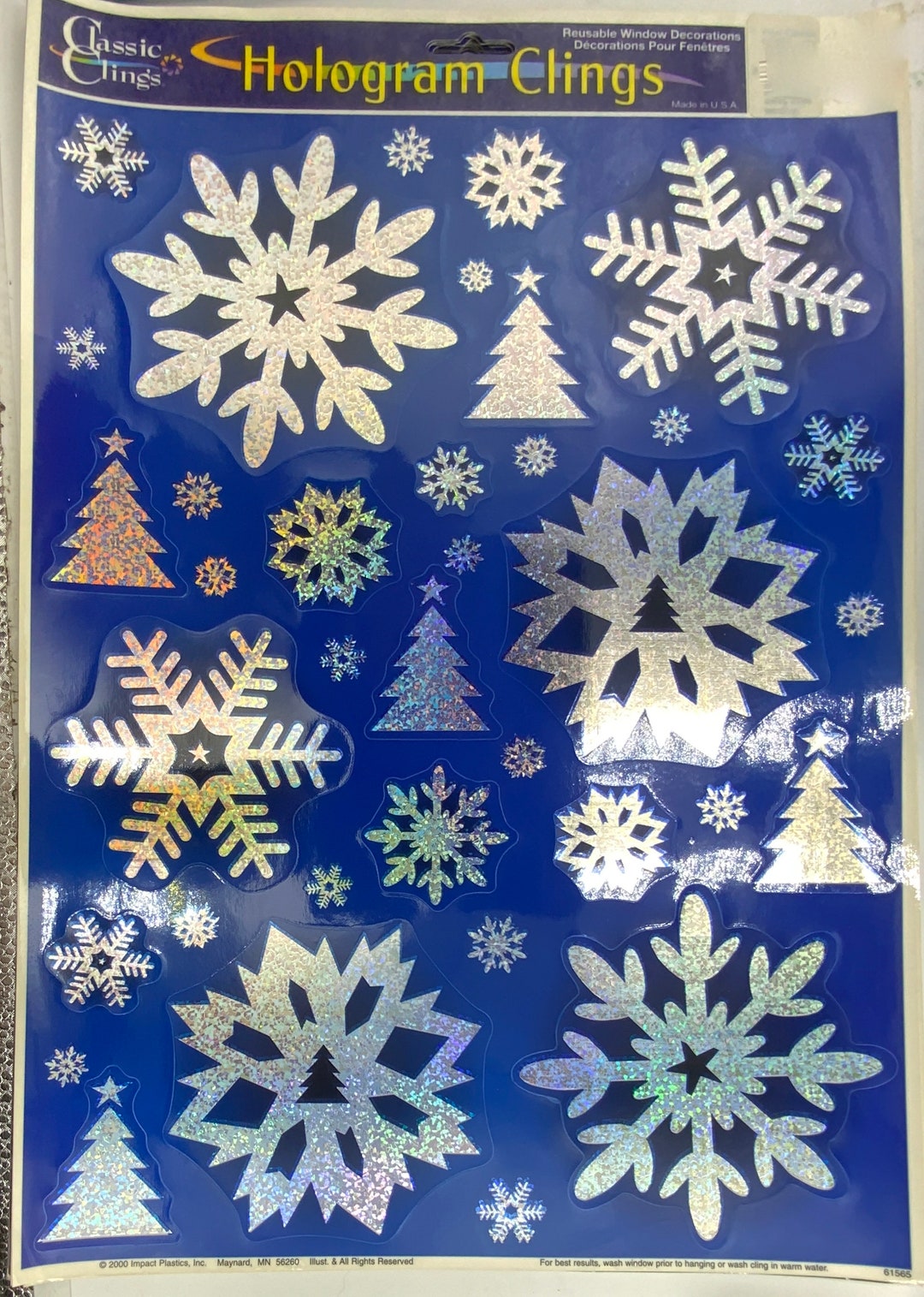 Classic Clings Window Glitter Clings Christmas Theme Etsy