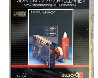 All Stop Video Recorder cleaner, New in Package, Old Stock, Vintage