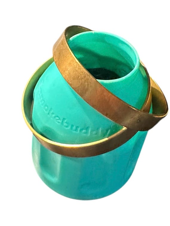 VTG Pair Round Solid Brass Bangles Bracelets 2.75… - image 6