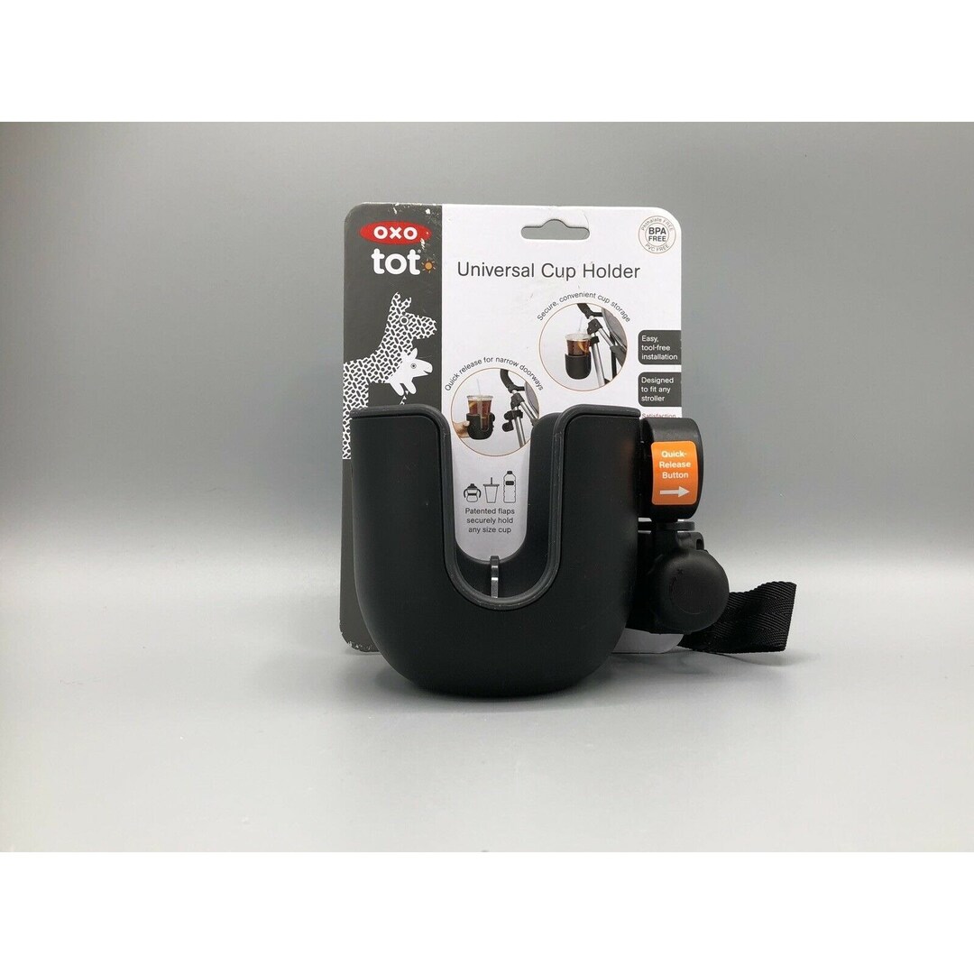 OXO Tot Universal Stroller Cup Holder Black/grey Etsy