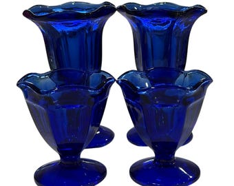 食器 Vintage Anchor Hocking Cobalt Blue set Vintage Anchor Hocking Cobalt Blue Set Of 3 No Damage Art Decor