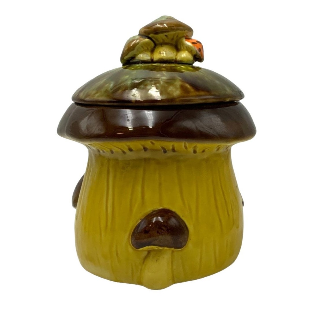 1970s Napcoware Mushroom Cookie Jar Ceramic Canister Napco Japan Etsy