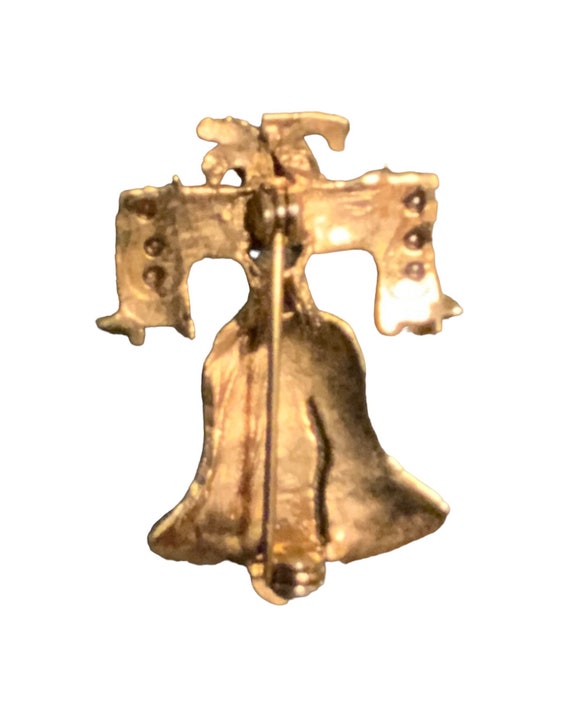 Liberty Bell, Gold Finish, Rhinestones, Philadelp… - image 2