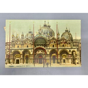 Venise Italie, 1928 Carte postale, Basilique Saint-Marc, Venizia, Milan