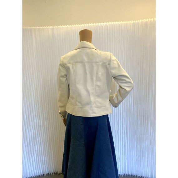 DINAHIDE VINTAGE WHITE Faux Leather 1960s Snap Up… - image 2