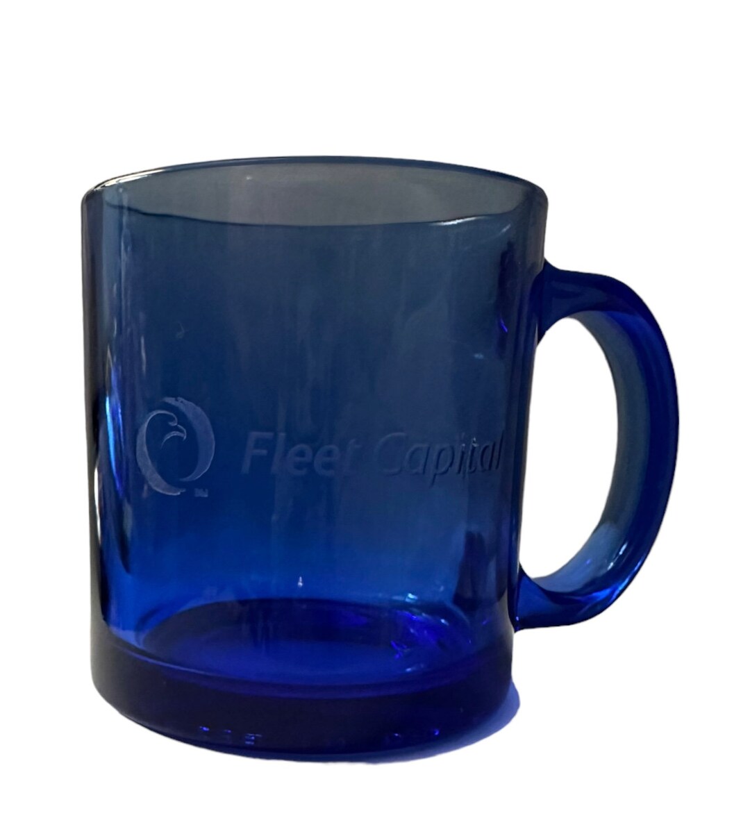 Cobalt Blue Glass Coffee Cup Glass Mug Made in USA Fleet Etsy