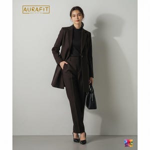 Women’s Dark Brown Oversized 2-Piece Suit | Custom-Tailored | Perfect Suit for Conference, Prom, Office Wear & Business Meetings