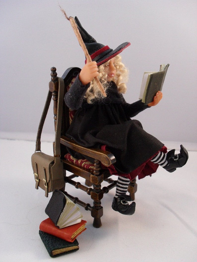 Miniature dollhouse witch RESERVED FOR CARROLL. Etsy