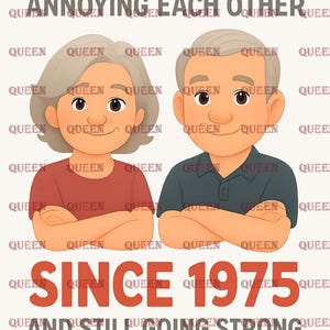 Funny Couple PNG &quot;Annoying Each Other Since 1991&quot;, And Still Going Strong, Anniversary Gift for Him Her, Cute Cartoon Love, PNG Sublimation