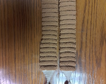 In stock Reproduction Godey's garters, Civil War era, tan and cream, small