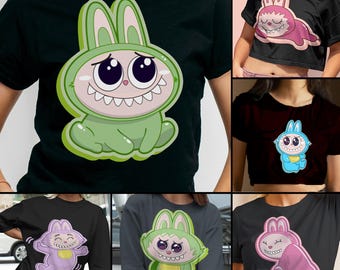 Labubu Designs 08 PNG & SVG Bundle, Labubu doll Clothes, Labubu keychain, Kawaii clipart, Anime Style, T Shirt Sublimation, Labubu laser cut