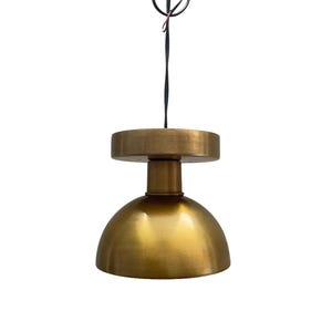 Modern Raw Brass Flush Mount Light - Raw Brass Shade Kitchen Lighting