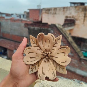 Solid Brass Flower Door Knocker: Dogwood Floral Home Decor