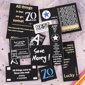 Clothing fabric appliqué with English lettering; DIY clothing accessories decoration for coats