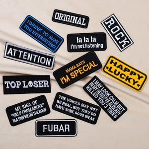 Ricamo applicato lettere in bianco e nero abbigliamento inglese, vestiti, borse, scarpe, cappelli, decorazioni, distintivi