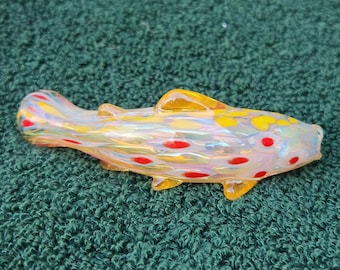 Glass Brook Trout Fish Bowl Functional Pocket Piece Fish Whistle