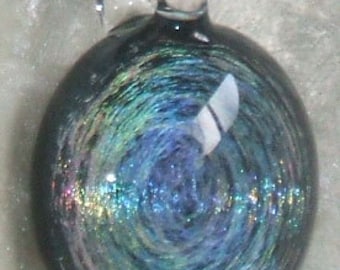 Dichroic Rainbow Spindle Galaxy Pendant