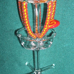 ZU Glass, Cake Topper Disc Golf Basket Wedding or other special occasion ~you can customize your colors~